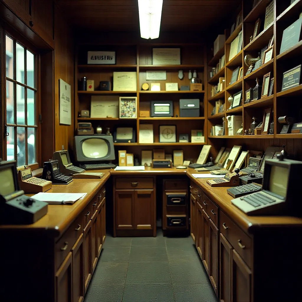 Vintage analoge beregningsværktøjer på træbord